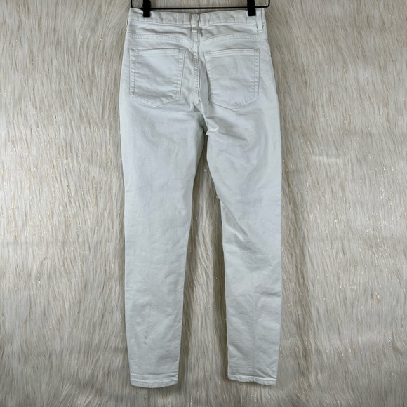 Everlane Womens The 90s Cheeky Jean Straight Leg Jeans White Bone Stretch Zip 27 - Picture 4 of 11